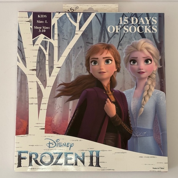 Disney Frozen II (15 Days Of Socks Kid's L / 3-10) Advent Calendar & Pencil Case - Picture 2 of 8